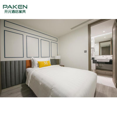 ODM Natural Veneer Paken ชุดเฟอร์นิเจอร์ในห้องนอนของโรงแรม