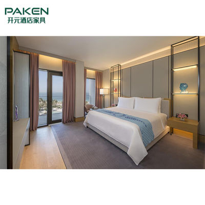 ไม้วีเนียร์ธรรมชาติ Paken Hotel ชุดห้องนอนสไตล์กระชับ