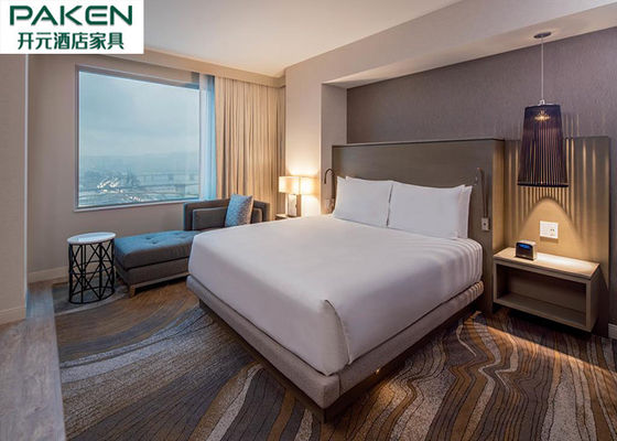 Hyatt Hotel Room Mountain Grain Oak Veneer หัวเตียงขนาดใหญ่และแผงพื้นหลัง