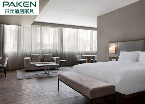 เฟอร์นิเจอร์ห้องนอนมาตรฐานระดับโรงแรมห้าดาวชุด Ashtree Veneer + Light Hue Leisure Furniture