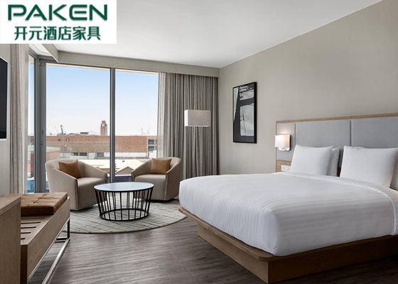 เฟอร์นิเจอร์ห้องนอนมาตรฐานระดับโรงแรมห้าดาวชุด Ashtree Veneer + Light Hue Leisure Furniture