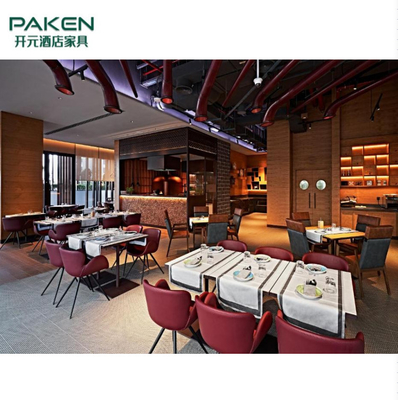 MDF Custom Commercial Hotel Furniture โต๊ะรับประทานอาหารโรงแรมเมลามีน
